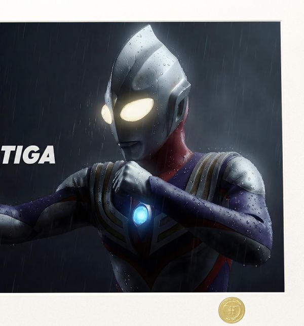 【海外代購】H2 《雨中迪迦》大古迪迦奧特曼圓大古光之巨人裝飾畫 