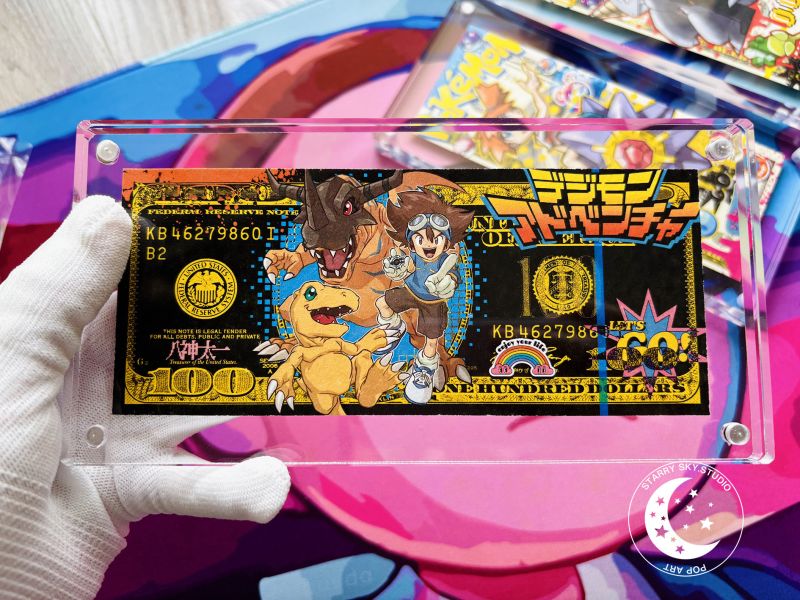 【海外代購】星空 《數碼寶貝美金版畫磚第二彈》太一亞古獸阿和天使寶貝阿武 