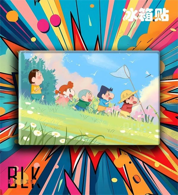 【海外代購】巴洛克 《夏日春日部》蠟筆小新裝飾畫冰箱貼 