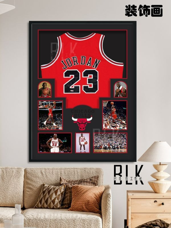 【海外代購】巴洛克 邁克爾喬丹公牛隊NBA Air Jordan藝術裝飾畫 