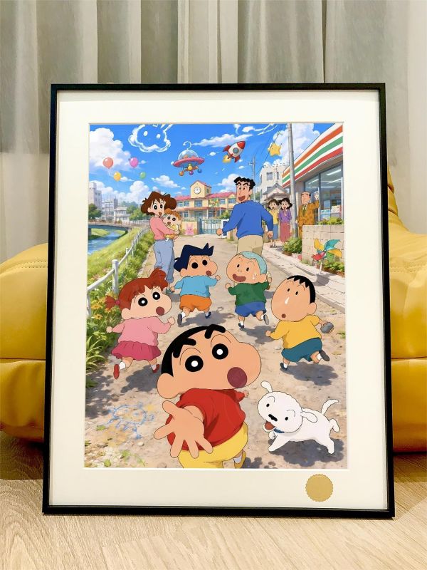 【海外代購】星空 《出發小新》蠟筆小新Crayon Shin-chan風間阿呆正男小白小葵春日部防衛隊動漫裝飾畫 