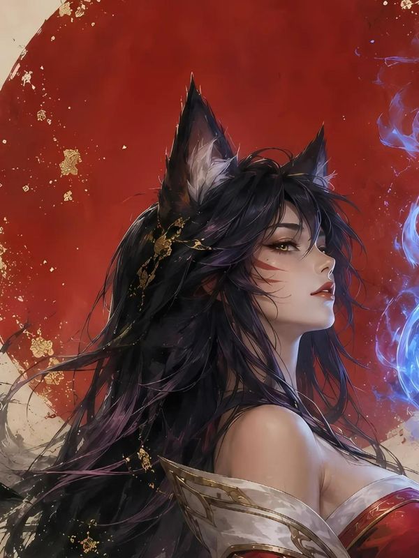 【海外代購】星空 《九尾妖狐》阿狸英雄聯盟LOL裝飾畫 