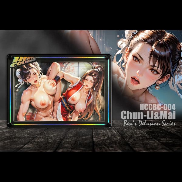 【R18-海外代購】黑白畫映 B&W Ben's Delusion Ben的妄想世界系列桌面裝飾卡磚第四彈 春麗×舞 