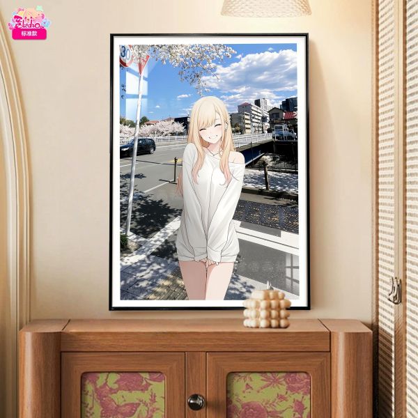 【海外代購】阿喵畫社 櫻花季 雲海喜多川海夢 新品12K超清主題裝飾畫 冰箱貼 