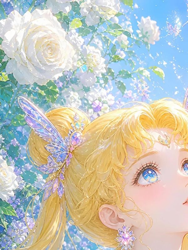 【海外代購】巴洛克 《白花水兵月》美少女戰士裝飾畫冰箱貼 