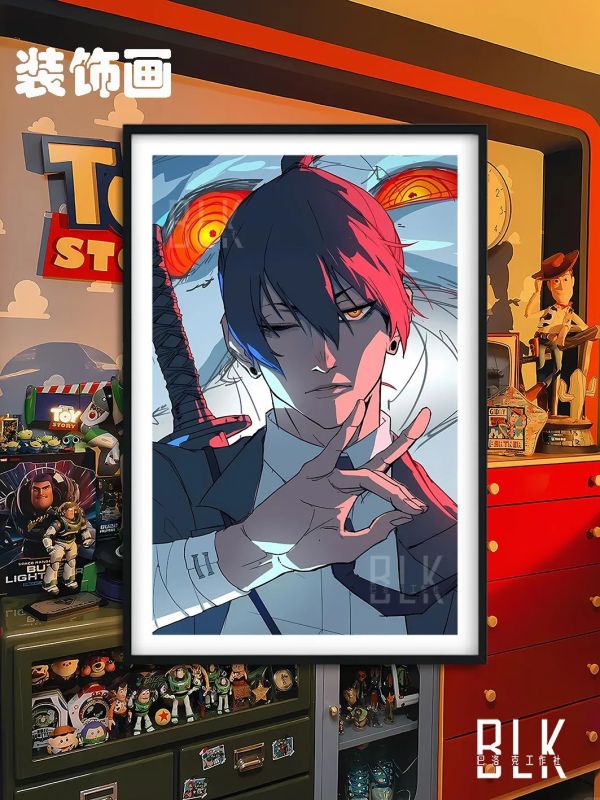 【海外代購】巴洛克 《早川秋》鏈鋸人蕾塞篇裝飾畫冰箱貼 