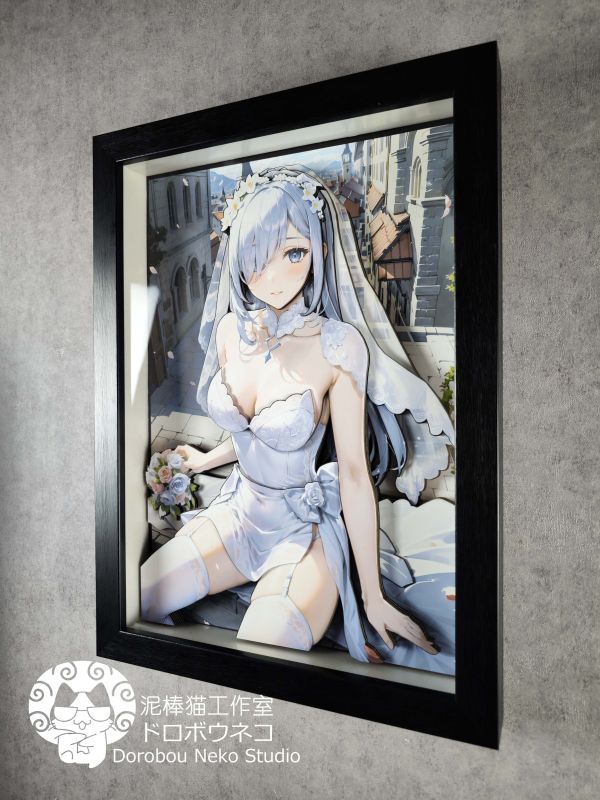 【海外代購】【46CM】 泥棒貓工作室  DSHY Genshin Impact 申鶴 花嫁 可月兌立體畫 