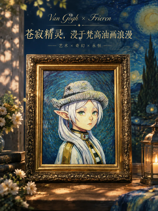 【海外代購】千鳥社 《梵高×芙莉蓮 裝飾畫》 