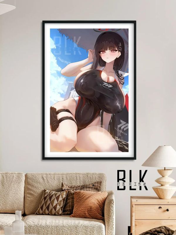 【海外代購】巴洛克《水着莉音》調月莉音蔚藍檔案裝飾畫冰箱貼 