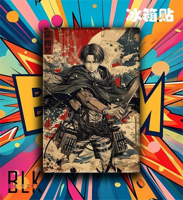 【海外代購】巴洛克 《和風兵長》進擊的巨人裝飾畫冰箱貼 