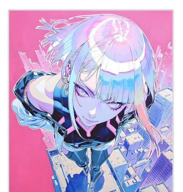 【海外代購】H2 《粉紅露西》賽博朋克邊緣行者lucy裝飾畫 