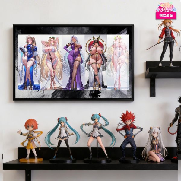 【海外代購】阿喵畫社 禦姐華姿五重奏系列 我的女神系列 黑獸新品8k全景高清裝飾畫 等身抱枕 冰箱貼 