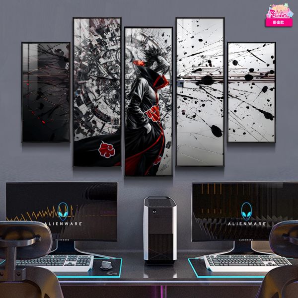 【海外代購】阿喵畫社 曉組織 佐助 火影忍者新品異形套組裝飾畫 滑鼠墊 