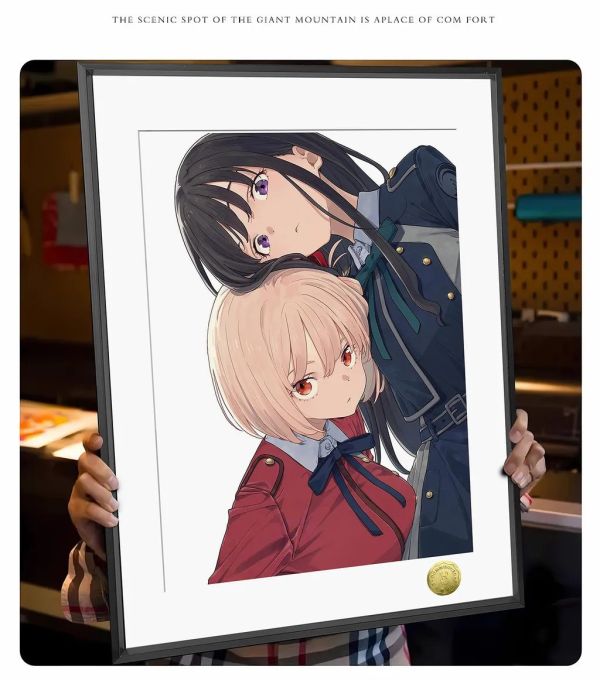 【海外代購】皇呱 《呆萌少女特工》莉可麗絲錦木千束井上瀧奈裝飾畫 午睡毯 地毯 