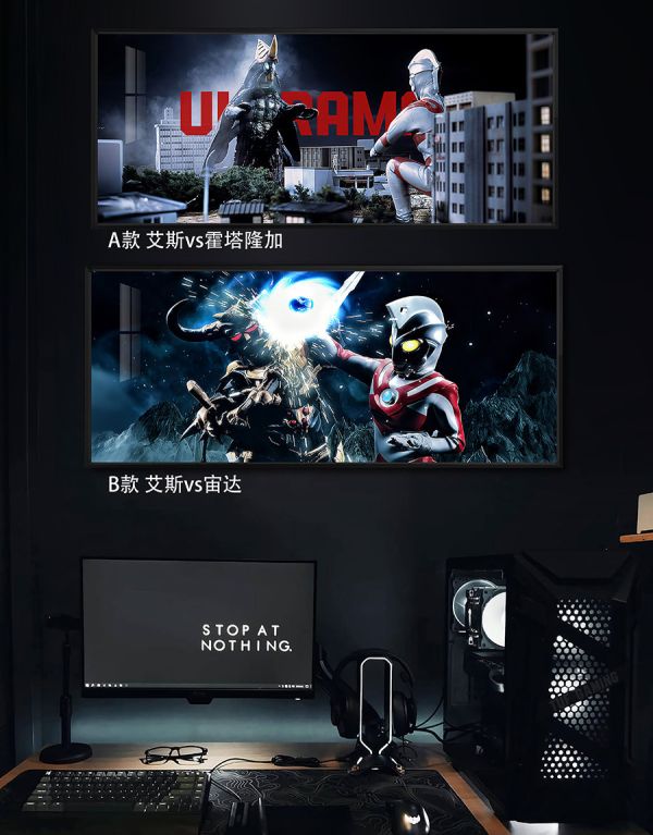 【海外代購】千鳥社 《艾斯奧特曼》艾斯奧特曼Ultraman Ace霍塔隆加宙達滑鼠墊裝飾畫 