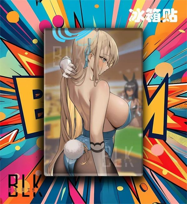 【海外代購】巴洛克 《檯球女郎明日奈》蔚藍檔案裝飾畫冰箱貼 