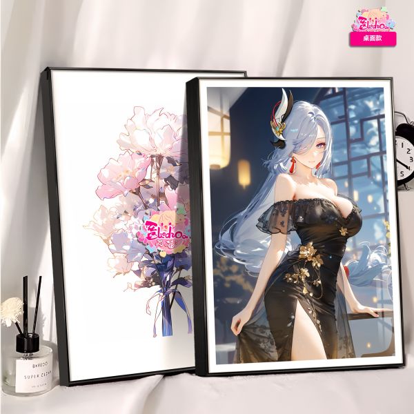 【海外代購】阿喵畫社 墨紗韻 申鶴 8k超大高清裝飾畫 等身枕 床頭地墊 午睡毛毯 