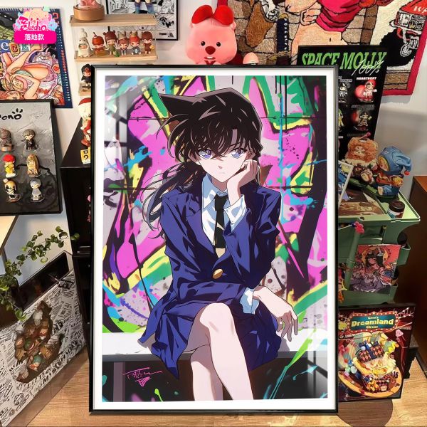 【海外代購】阿喵畫社 塗鴉 坐姿毛利蘭 8k主題高清裝飾畫 牆面掛毯  床頭地墊 冰箱貼