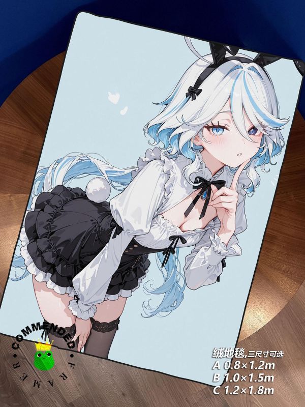 【海外代購】皇呱 《奶藍兔芙》 元神水神芙寧娜奶藍兔芙同人周邊裝飾畫 午睡毯 地毯 
