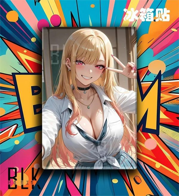 【海外代購】巴洛克《yes喜多川》更衣人偶墜入愛河裝飾畫冰箱貼 