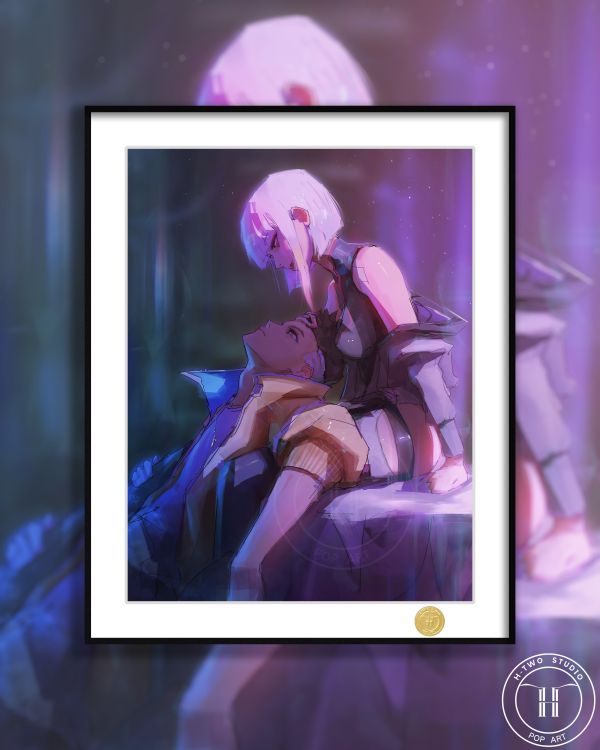 【海外代購】H2 《露西大衛》賽博龐克邊緣行者Lucy裝飾畫 