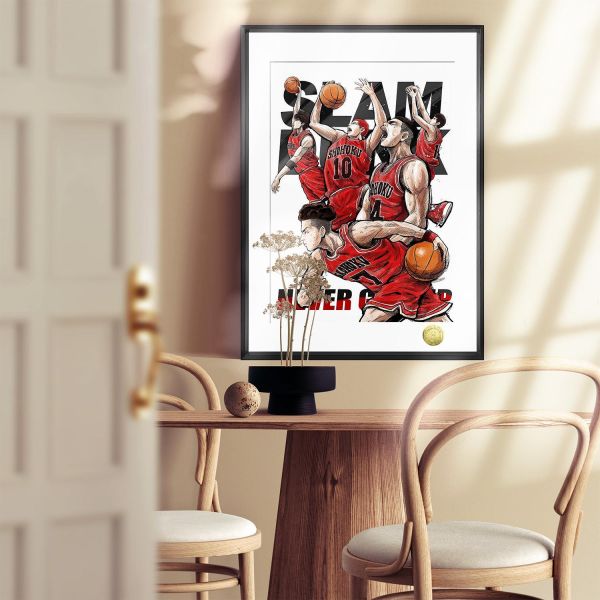 【海外代購】皇呱 《熱血籃球》 灌籃高手湘北高中籃球隊主力隊員週邊裝飾畫 