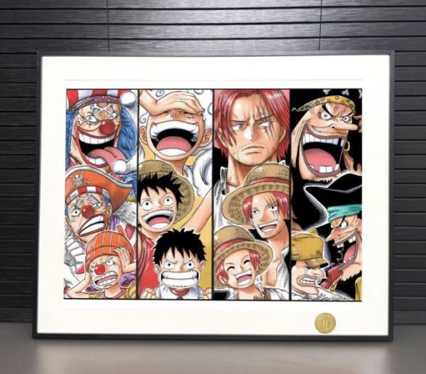 【海外代購】H2 《四皇之路》海賊王魯夫香克斯巴基黑鬍子裝飾畫 