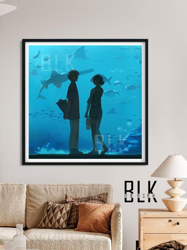 【海外代購】巴洛克 《水族館之約》鏈鋸人蕾塞篇裝飾畫冰箱貼 