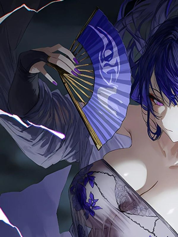 【海外代購】巴洛克 《扇子雷電》原神Raiden Shogun裝飾畫冰箱貼 