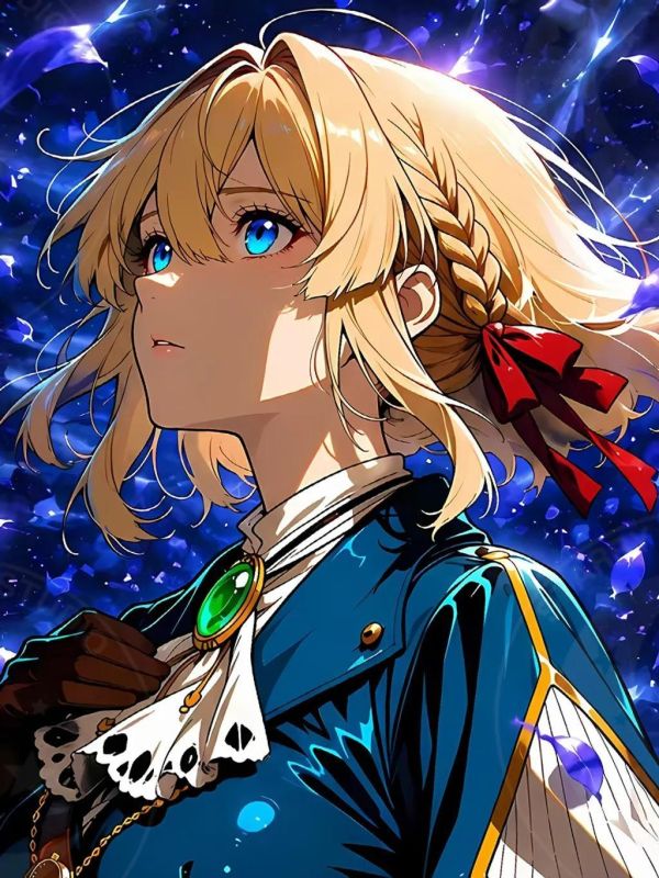 【海外代購】星空 《蘭花薇爾莉特》紫羅蘭永恆花園裝飾畫 