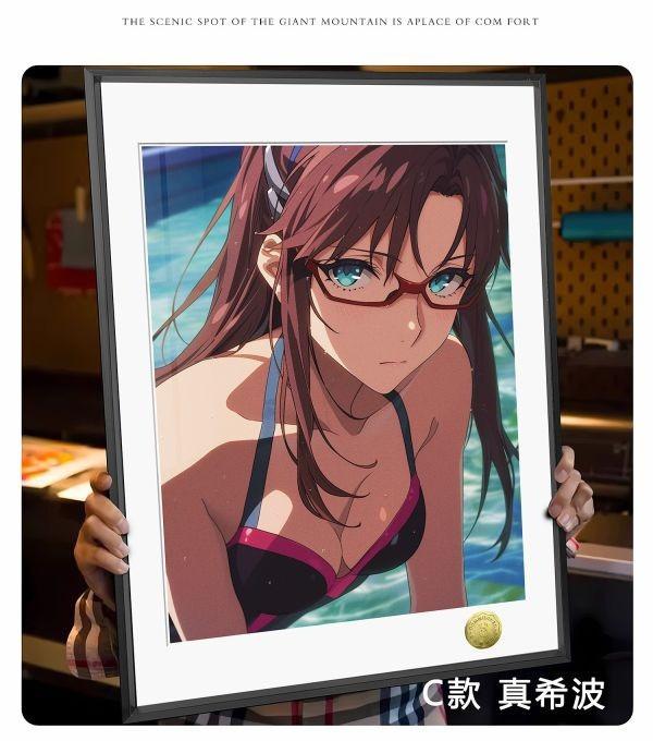 【海外代購】皇呱《EVA夏日水着》新世紀福音戰士明日香凌波麗真希波水着裝飾畫 午睡毯 地毯 