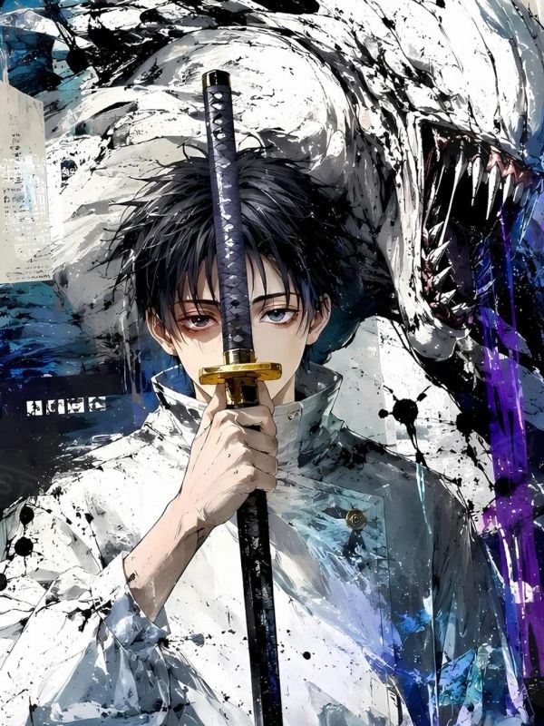 【海外代購】星空《塗鴉乙骨憂太》咒術回戰裝飾畫 