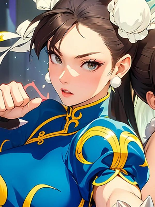 【海外代購】巴洛克 《春麗火舞》街頭霸王拳皇裝飾畫冰箱貼 