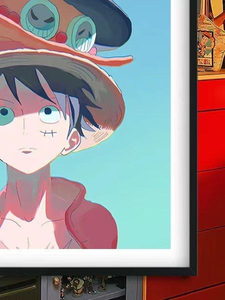 【海外代購】巴洛克 《帽子路飛》艾斯薩博羅傑燒燒果實Ace海賊王onepiece裝飾畫冰箱貼 