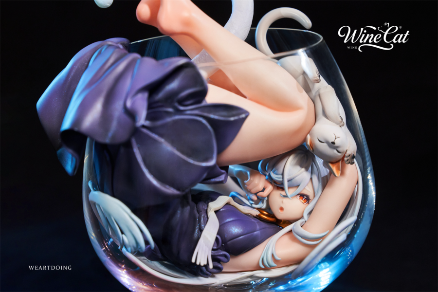 【預定】WeArtDoing WAD 杯中猫女-银月 & 绯夜 Wine Cat-Blue & Red 