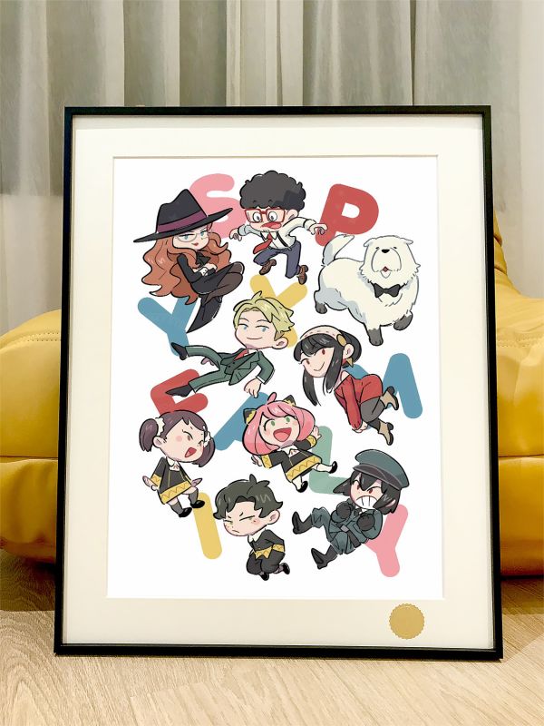 【海外代購】星空《Q版過家家》間諜過家家阿尼亞福傑黃昏約爾Anya動畫二次元裝飾畫 