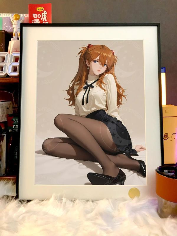 【海外代購】星空《高跟明日香》新世紀福音戰士裝飾畫 