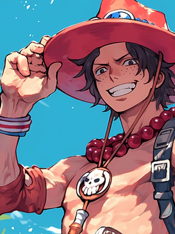 【海外代購】巴洛克《陽光艾斯》燒燒果實Ace海賊王裝飾畫 