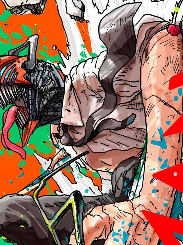 【海外代購】星空《Chainsaw Man》電鋸人裝飾畫 