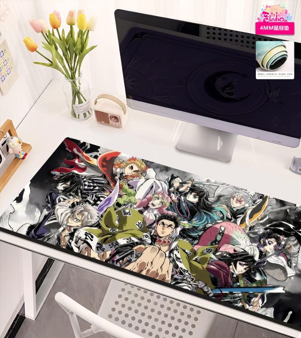 【海外代購】阿喵畫社 鬼滅之刃水墨風九柱合集 8k超大超清裝飾畫 滑鼠墊 午睡毛毯 床頭地墊  冰箱貼 