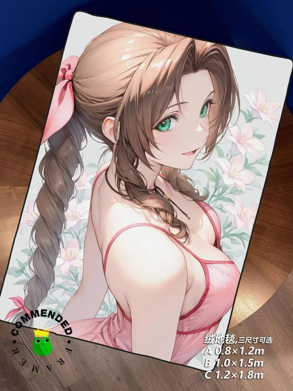 【海外代購】皇呱 《甜美蒂法愛麗絲》最終幻想VII裝飾畫 午睡毯 地毯 