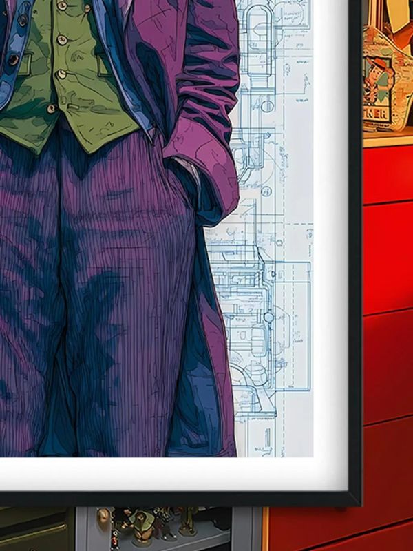 【海外代購】巴洛克《Joker》希斯·萊傑DC黑暗騎士裝飾畫冰箱貼 