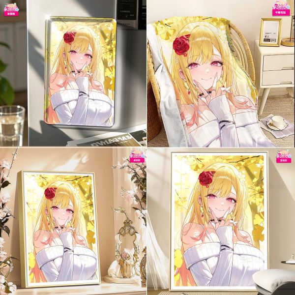 【海外代購】阿喵畫社 溫柔的秋風 喜多川 8k主題高清裝飾畫 午睡毛毯 冰箱貼 