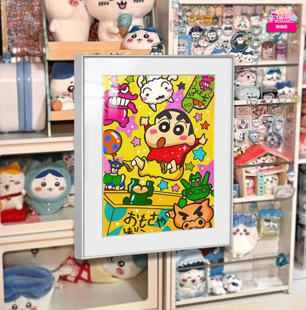 【海外代購】阿喵畫社 展館級《蠟筆小新》小新世界 8k超清精裱畫 