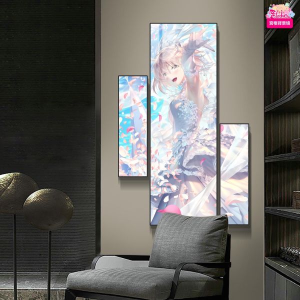 【海外代購】阿喵畫社 fate 花海 婚紗沖田總司三宮格背景牆 新品超清三宮格背景牆 