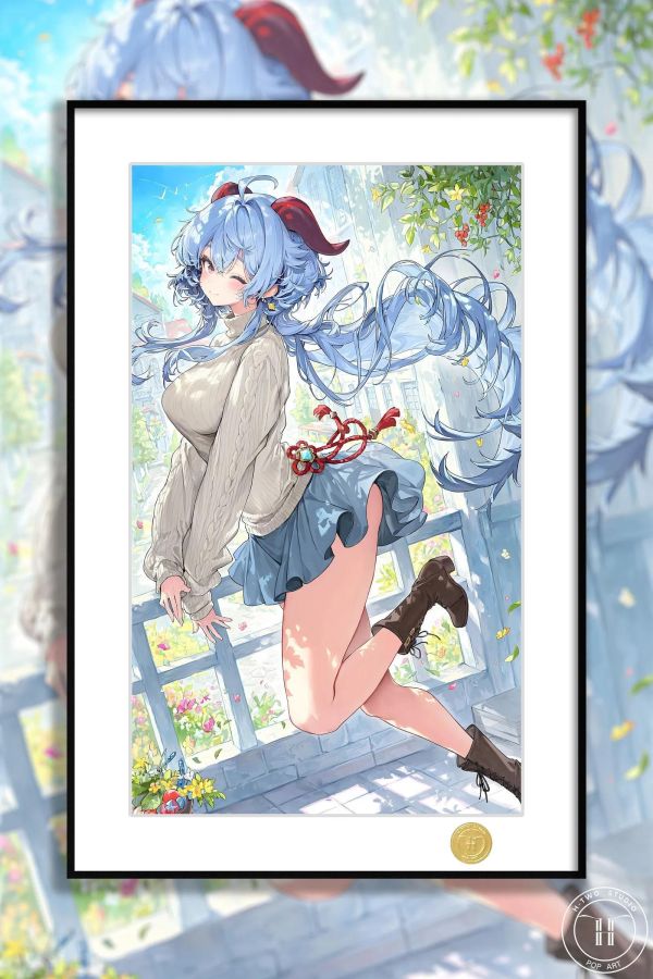 【海外代購】H2 《甘雨》原神王小美半仙之人苦雪裝飾畫 