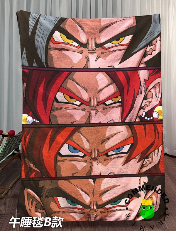 【海外代購】皇呱 《賽亞人合集》龍珠賽亞人合集Z時期融合GT融合裝飾畫 午睡毯 地毯 