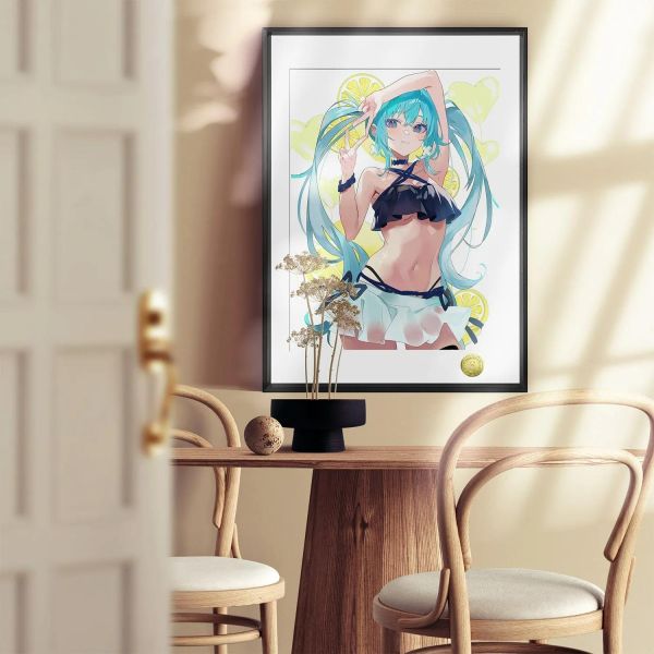 【海外代購】皇呱 《泳裝初音》初音未來裝飾畫 午睡毯 地毯 