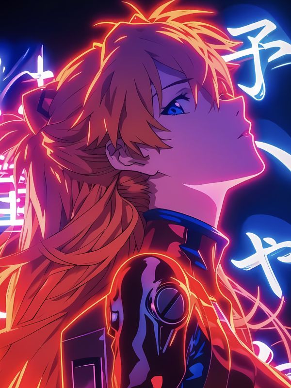 【海外代購】星空 《側顏明日香》EVA新世紀福音戰士2號機Asuka動漫裝飾畫 