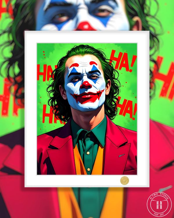 【海外代購】H2 《Joker》小丑傑昆菲尼克斯希斯萊傑DC蝙蝠俠裝飾畫 